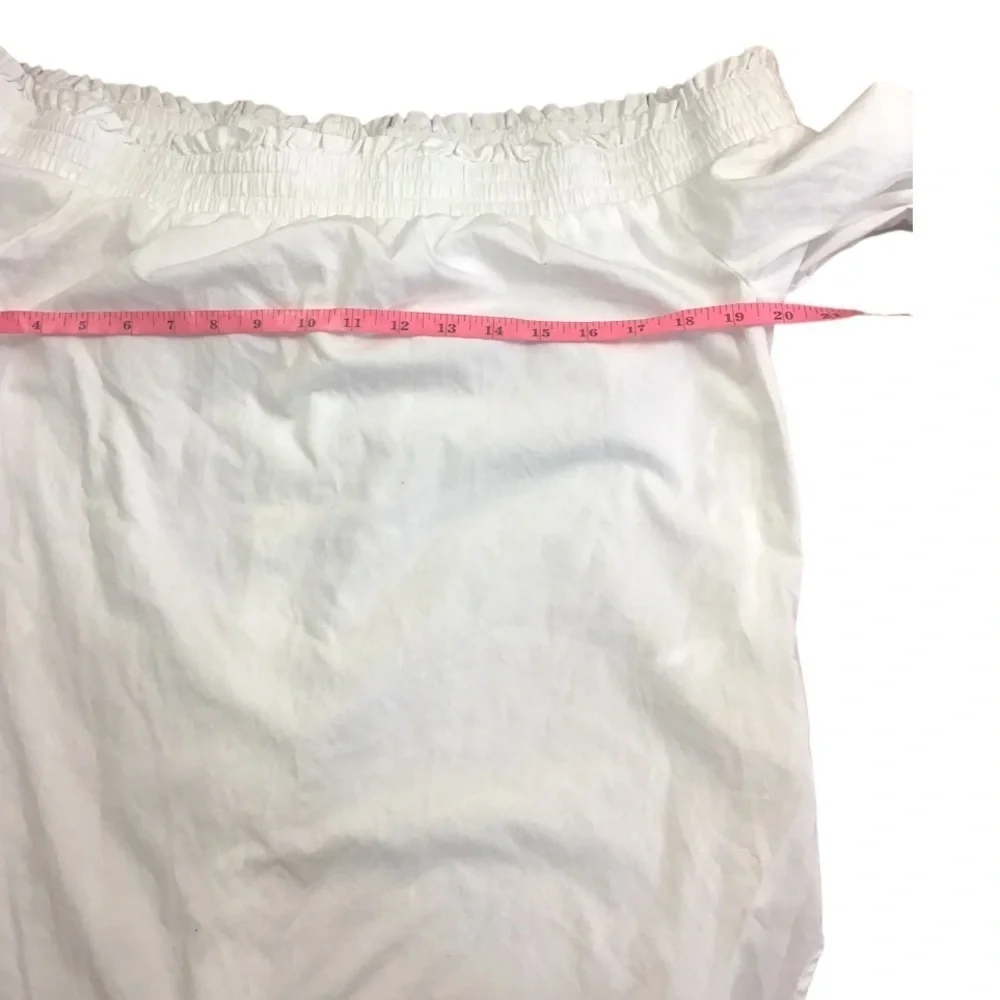 Anthropologie White Off-Shoulder Tunic Relaxed Fit - Picture 10 of 10